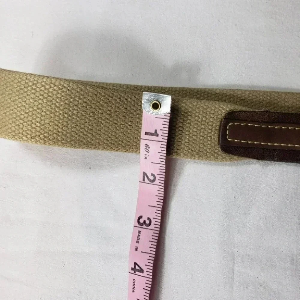 Brown leather and tan mens‎ W44 belt